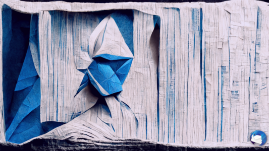 AI-generated desktop wallpaper inspired by the Mozilla Thunderbird logo.