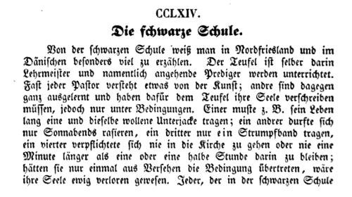 Digital scan of the German folk tale "Die schwarze Schule"