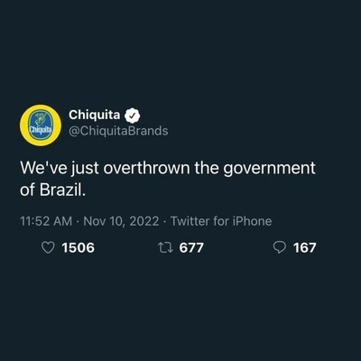 Fake tweet from Chiquita