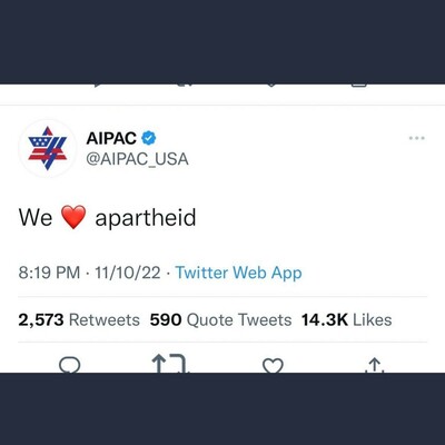 Fake tweet from AIPAC