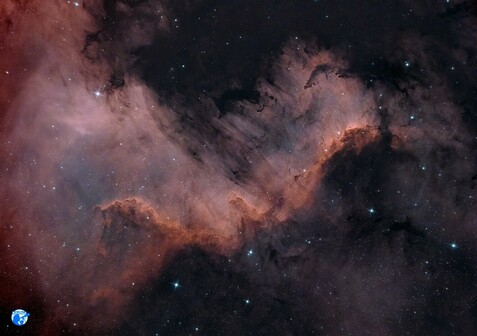 The Cygnus wall a big area of gas and dust