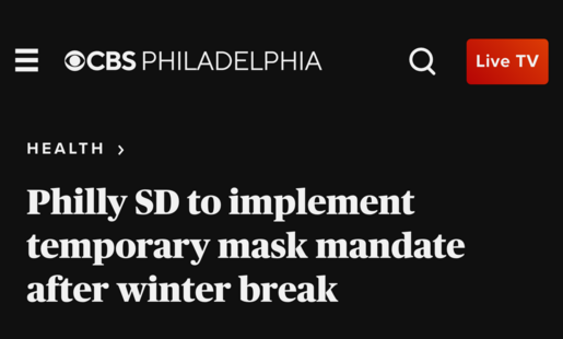 Philly SD to implement temporary mask mandate after winter break