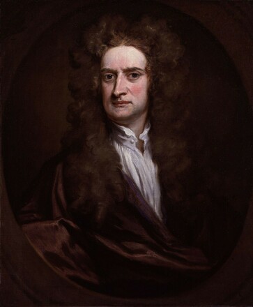 A portrait of Isaac Newton by Godfrey Kneller