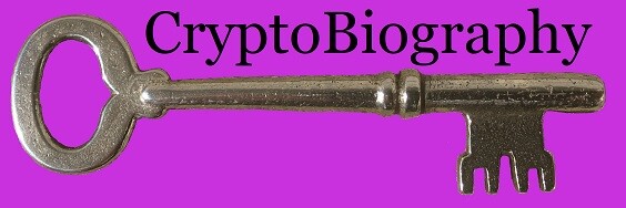 The CryptoBiography logo - close-up of an old-fashioned key