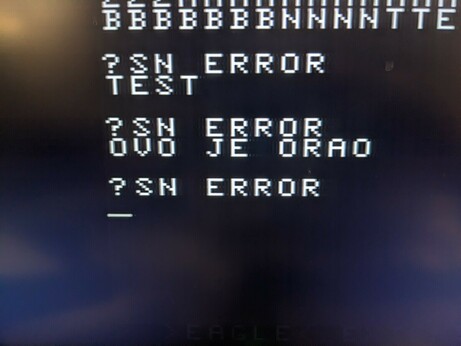 Screen output says ?SN ERROR

OVO JE ORAO