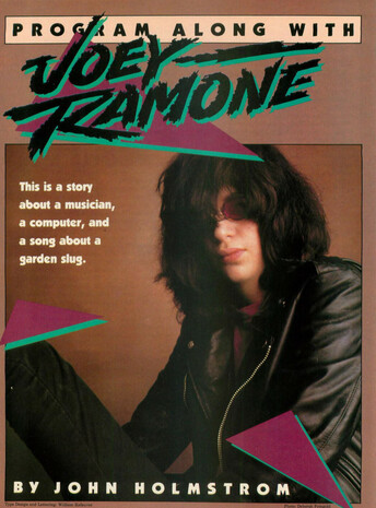 Program along with Joey Ramone with photo of Joey Ramone