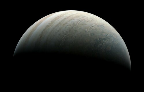 Jupiter. South pole is to the right.