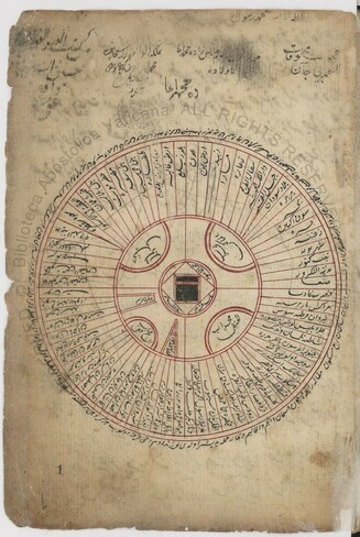 A Qibla diagram from Vat.turc.269 f.1r