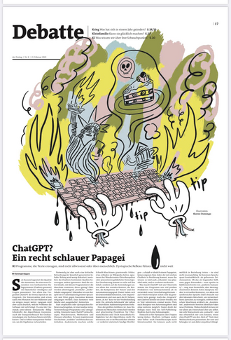 Seite aus Zeitung.  Aber für niemanden lesbar ;)