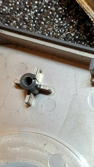 Plastic screw post split down the side