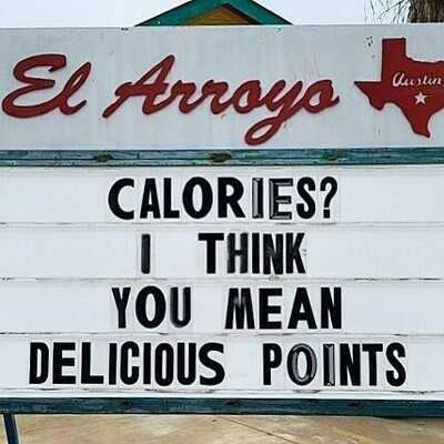 Calories? I think you mean delicious points.