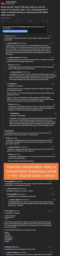 The conversation is actually much more vibrant when viewed from the original server.