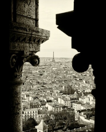 The Eiffel Tower from the dome of Sacre-Coeur