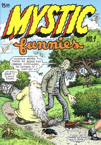 Comic book Mystic Funnies #1 1997, cover art Robert Crumb.