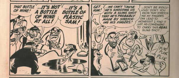 Panels from Plastic Sam Mad #14 1954, by Russ Heath inked by Will Elder.