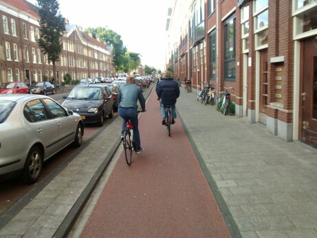 An example of protected “car lanes” in a provincial capital of Northern Europe built to ensure motorists are protected from roving gangs of blood-thirsty cyclists.