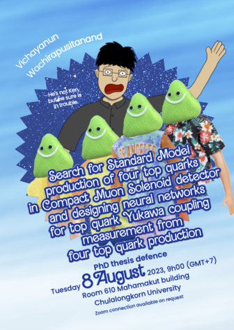 Thesis poster in light blue Barbie theme (it's awesome)