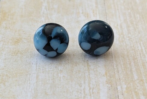 blue stud earrings