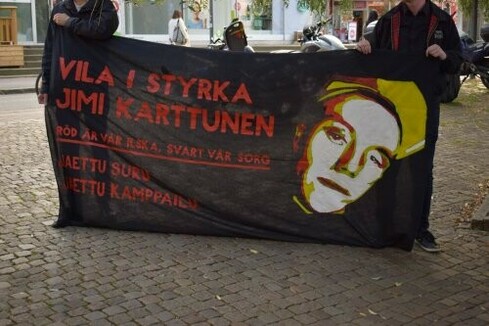Banner with a picture of Jimi Karttunen.