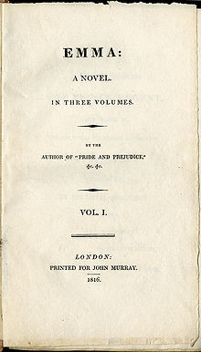 Title page from Jane Austen's first edition of Emma
via Lilly Library, Indiana University