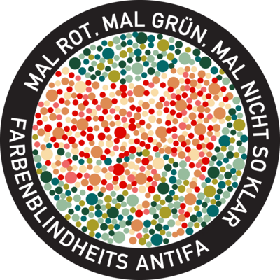red, green that's not so clear - colourblindness antifa