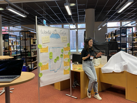 Project office explaining the World Café dynamic.