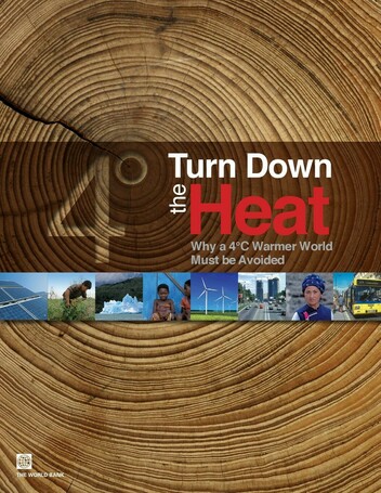 The front page of the report mentioned in the toot, with the title mentioned. It shows a cross-section of a tree trunk with annual rings and some small pictures related to development showing solar panels, wind turbines and people.