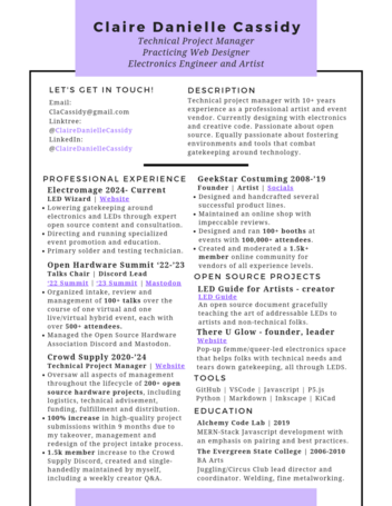 Claire Cassidy's resume in image form