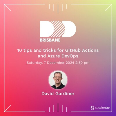 Promo image with photo of David Gardiner and DDD Brisbane logo