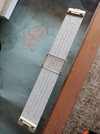 Photograph of a sliderule.