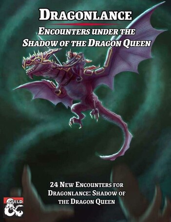 Cover to Dragonlance: Encounters Under the Shadow of the Dragon Queen