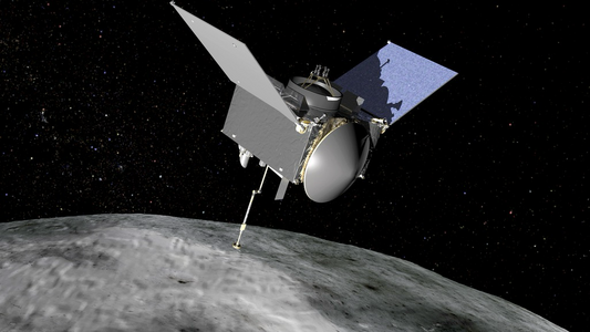 Osiris-Rex im Anflug auf den Kometen Bennu (Künstlerische Darstellung)