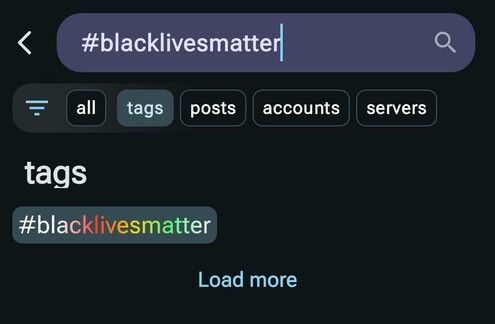 the tag Black Lives Matter appears in pan African flag colors
