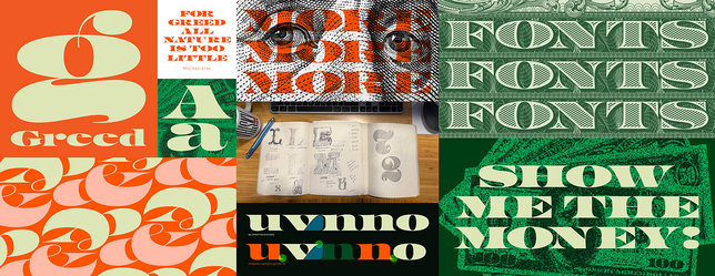 Samples of the font from the article