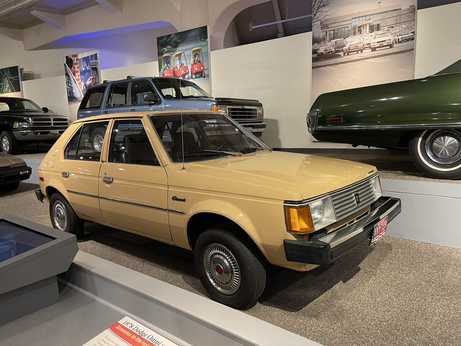 This is a photo of the Dodge Omni. It’s in a color closest to Manila.