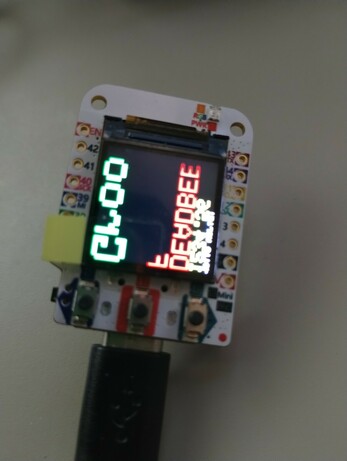 Wemos ESP32S3 pro mini board showing the font flipped, and maybe upside down, very weird.