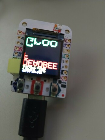 Wemos ESP32S3 pro mini board showing the font flipped, and maybe upside down, very weird.