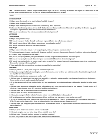 Table 1 The final checklist. Subitems are preceded by either “If yes” or “If not”, indicating the response they depend on. These labels are not included in the app implementation of the checklist but are provided here for clarity purposes