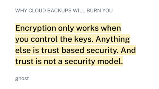 Encryption only works when you control the keys. Anything else is trust based security. And trust is not a security model.