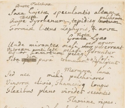 Screenshot of the original MS poem from https://sterncenter.library.jhu.edu/early-book-collections/thomas-gray-manuscripts/