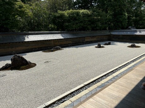 Rock garden in the Ryoanji temple in Kyoto
