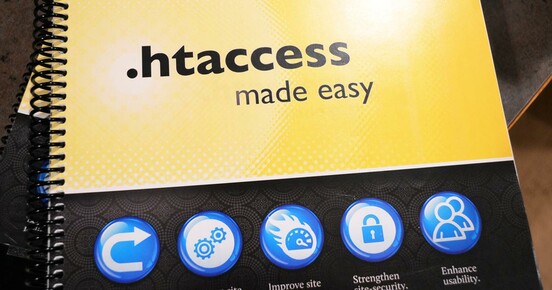 Photo of my book, .htaccess made easy (print version)