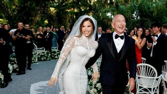 Lauren Sánchez wears Sophia Loren-inspired traditional wedding dress
