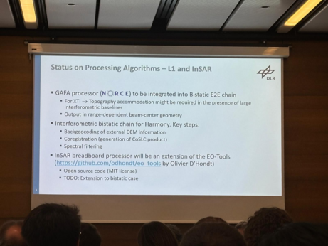 Photo of a slide from DLR mentioning EO-Tools.