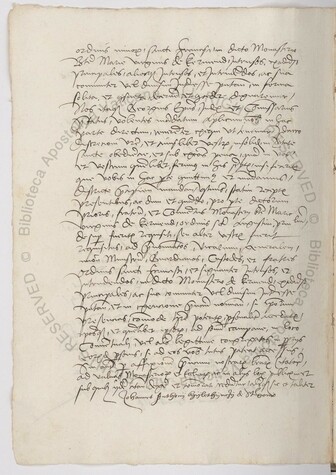 f.8v from Barb.lat.2066, a page of pretty but impossible to read 16th C cursive in a single column