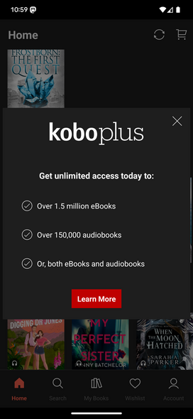 Screen shot of what KoboPlus offers -unlimited access to:
1.5 million ebooks
150,000 audiobooks 
Or both ebooks and audiobooks 

This is Canadian company with a parent company in Japan - good replacement for Audible a US company
