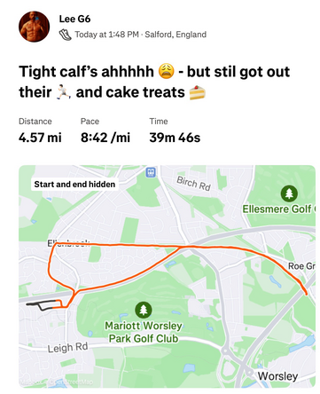 Strava run route