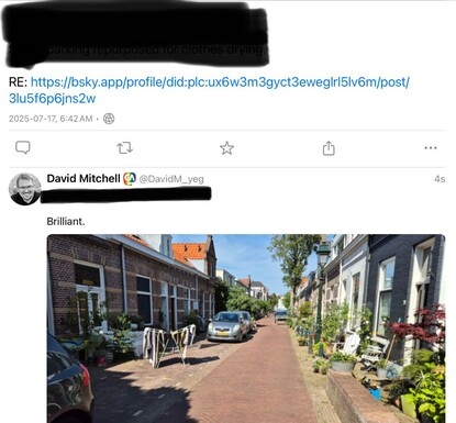 Screenshot of a post. The OP ‘re-posted’ a BlueSky post, which shows as a blue hyperlinked URL. There is no preview or other indication of what the link will lead to. I have replied with the image that was the important part of the BlueSky post.
