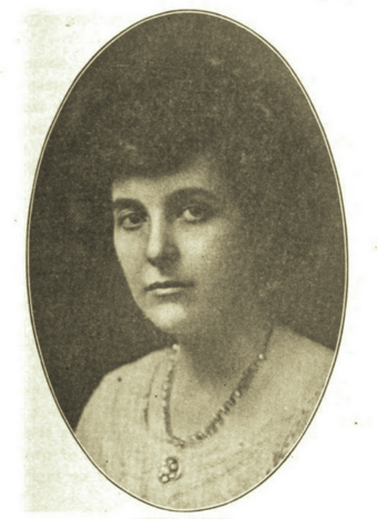 Zona Gale from a 1918 publication.

Photographer not named. - Rounds, Charles Ralph , ed. (in English) (1918) Wisconsin Authors and Their Works (Public domain ed.), Madison: Parker Educational Company.

Zona Gale is shown in formal attire,  posed in a studio setting.

The backdrop and styling are minimal, with the focus squarely on her face and upper body, emphasizing her dignified presence as one of the first women to win the Pulitzer Prize for Drama (1921).

Her hair is styled in the fashion of the time—often parted in the middle or to the side and pinned up.

https://en.wikipedia.org/wiki/Zona_Gale#/media/File:Zona_Gale_(Wisconsin_Authors,_1918).png