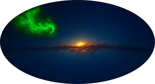 Astronomers map tangled, supersonic filaments in distant interstellar gas cloud